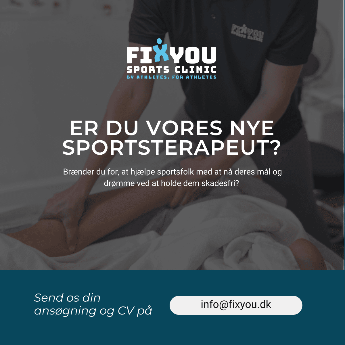 Er du vores nye sportsterapeut?